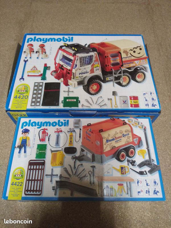 Playmobil Rallye - Roue Et Enjoliveur Jaune Pour Camion 4420 - Pièce Détachée