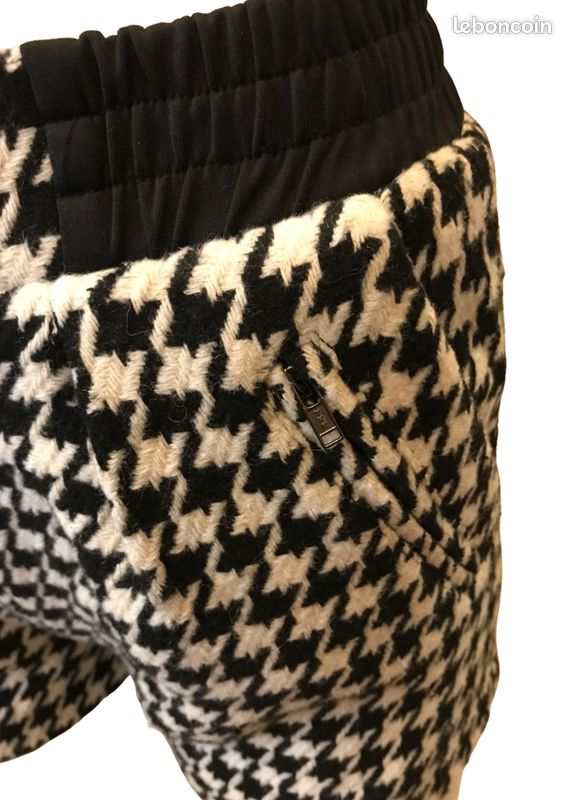 Short en laine mélangée motifs pied de poule School Rag (image 2)