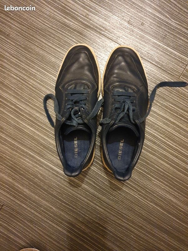 Sneackers Diesel Bleu Marine Cuir Taille 40 (image 3)