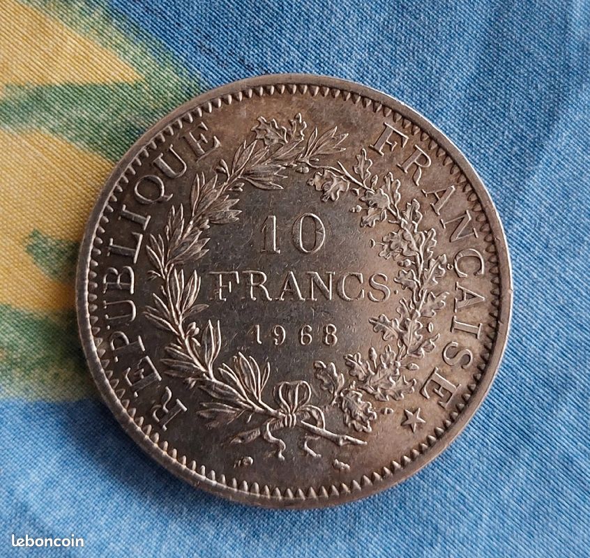 Piéce 10 francs argent Hercule_1968 (image 1)