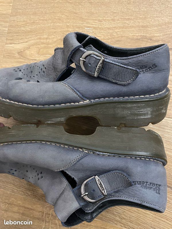 Doc Martens babies bleu velours 39 Chaussures