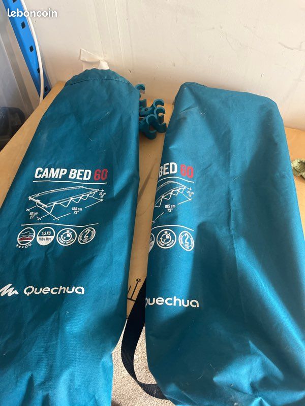 Lot de 2 lits de camp Quechua Camp Bed 60 (image 2)
