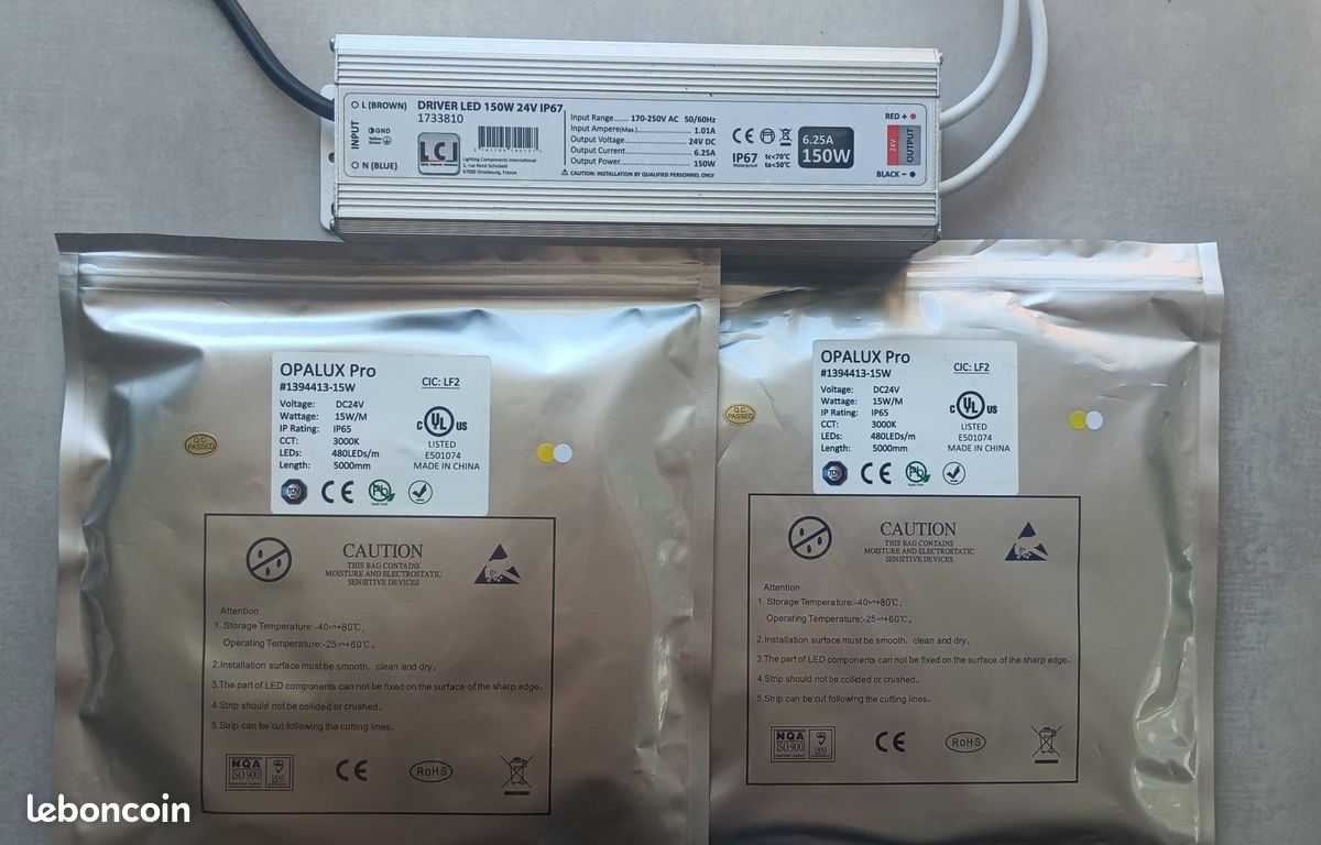 Led 10m+transfo+cable kit complet (image 1)
