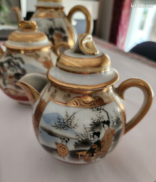 Ancien service à thé asiatique – début du XXᵉ siècle (image 5)