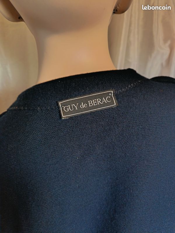 Gilet marine de Guy de Berac 50 réf R365 K11 (image 5)