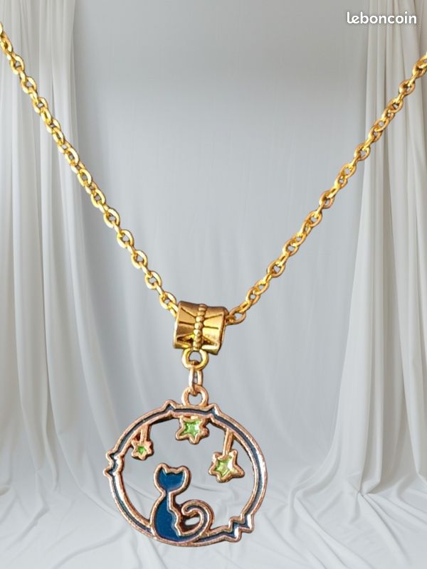 Chaîne et pendentif Chat (image 2)