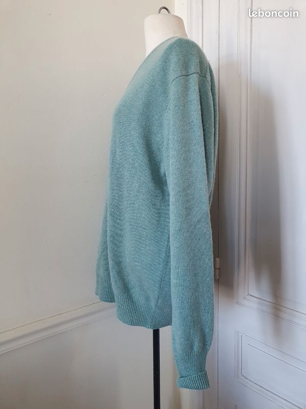 Pull Homme Éric Bompard 100% Cachemire - Col En V Sans Manches Taille XL Bordeaux - Neuf Sans étiquettes