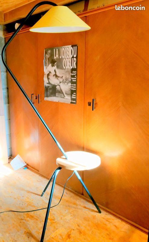 LAMPADAIRE 1950 en col de cygne et tablette palette de peintre (image 3)