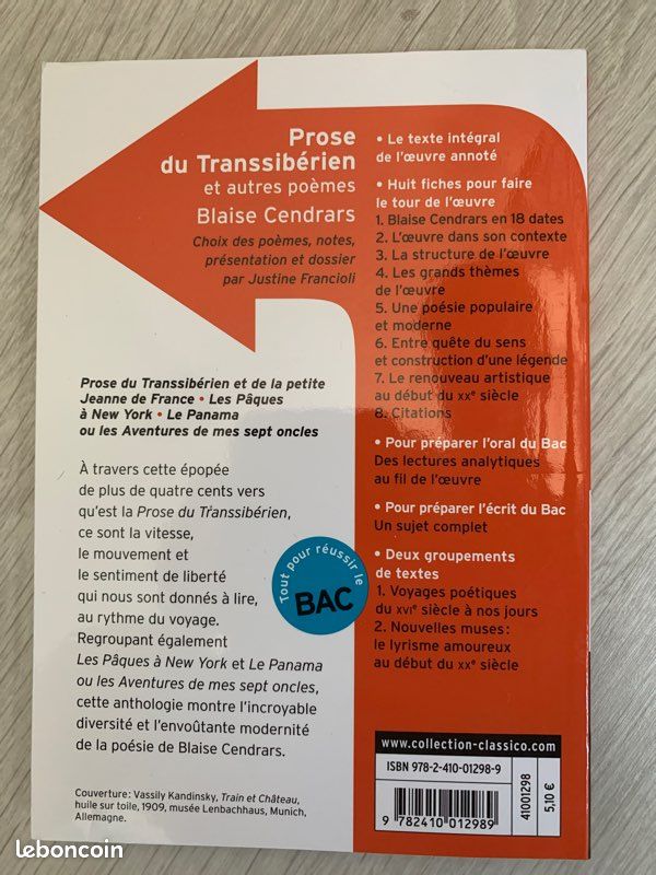Prose du transsibérien et autres poèmes de BLAISE CENDRARS (image 2)