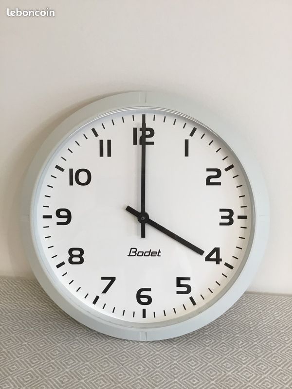 Horloge Bodet Profil 930 DHF TBT - Cadran Blanc, Chiffres - Aiguilles - Neuf