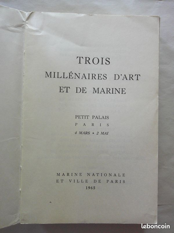 Livre "TROIS MILLENAIRES D'ART ET DE MARINE" (image 2)