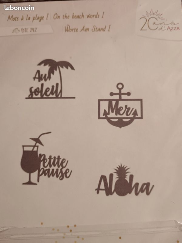 Dies Mots à la plage I Azza pour scrapbooking et carterie (image 1)