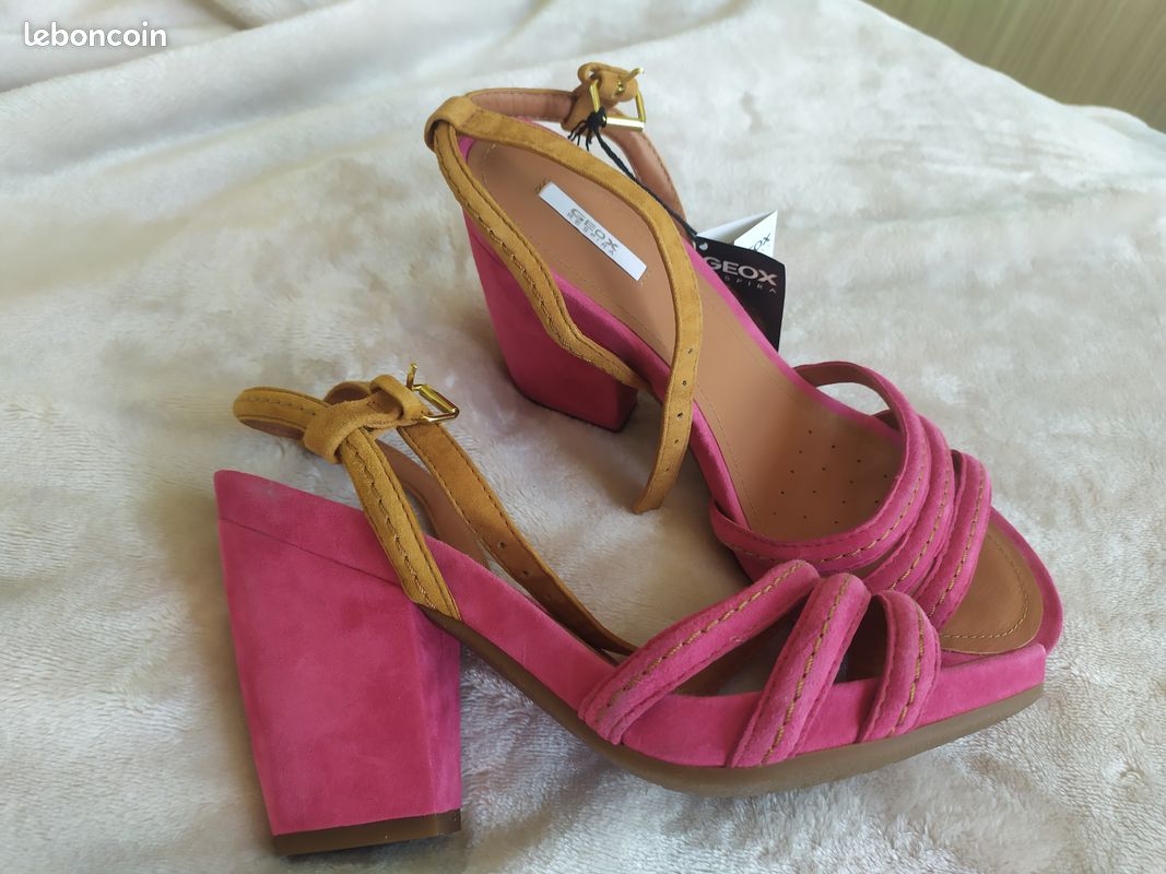 Nus pieds GEOX nubuc rose (image 4)