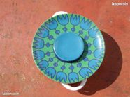 Casserole Poêlon Thomas Flammfest – Décor Carreaux Bleus, Vintage Cuisine