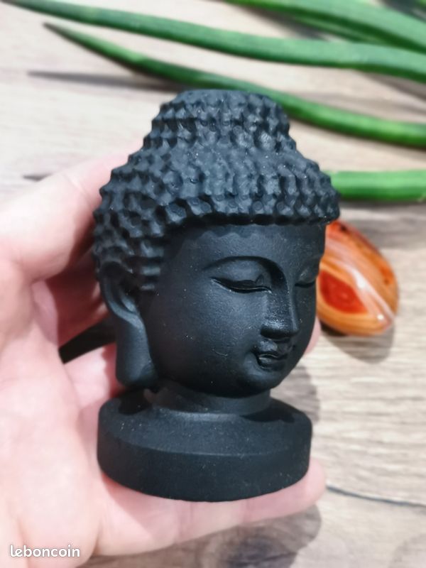 Savon Noir En Forme De Tête De Bouddha, Cadeau Secret Noël, Végétalien, Non Parfumé, 100g Neuf