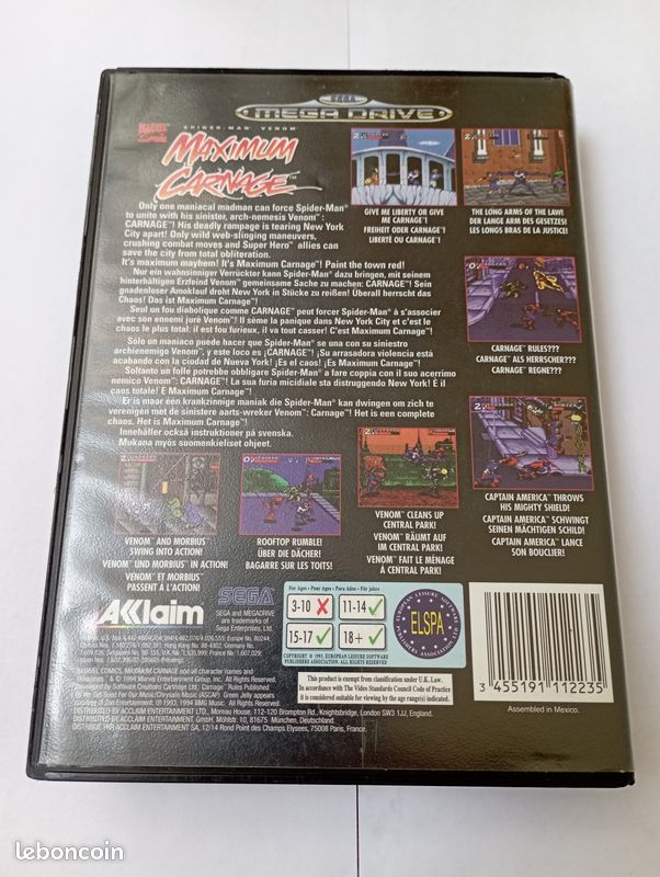 Spider-Man and Venom: Maximum Carnage (Mega Drive) - Jogos de Vídeo