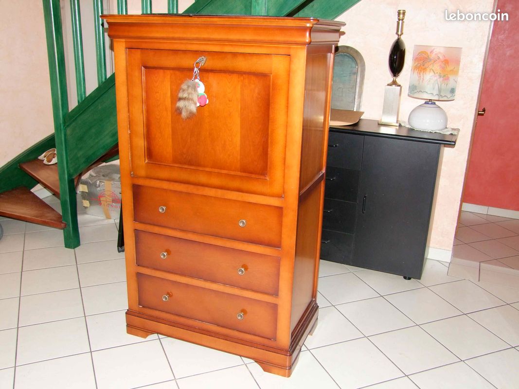 Meuble secrétaire en merisier (image 1)
