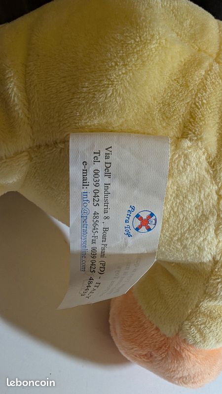 Peluche poussin / canard jaune – Petra Toys (image 2)
