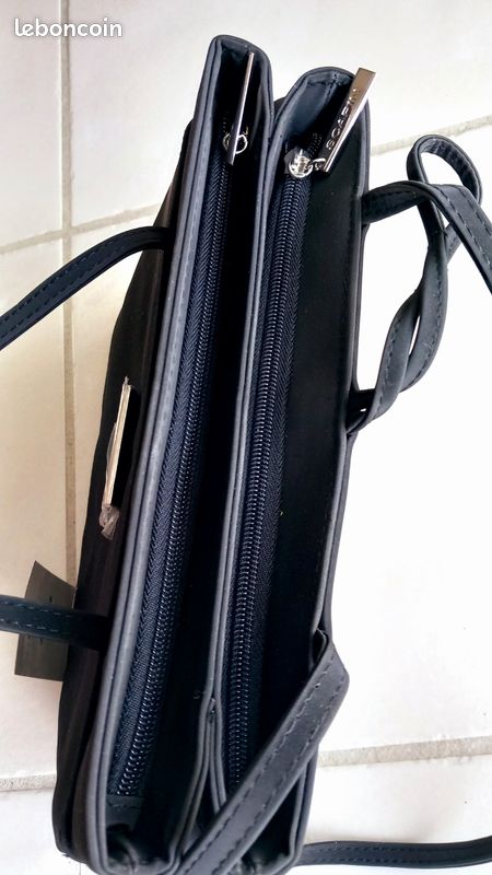 Sac à main international Scapin noir nylon TBE (image 12)