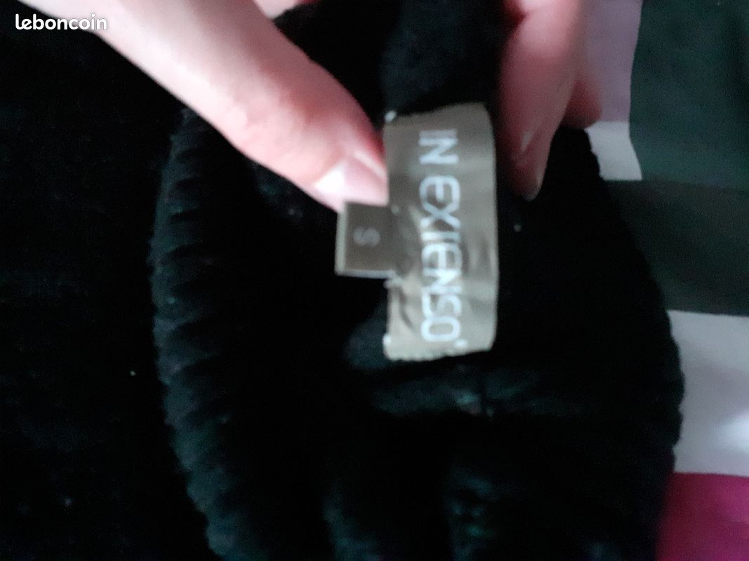 Pull noir col roulé taille s (image 7)