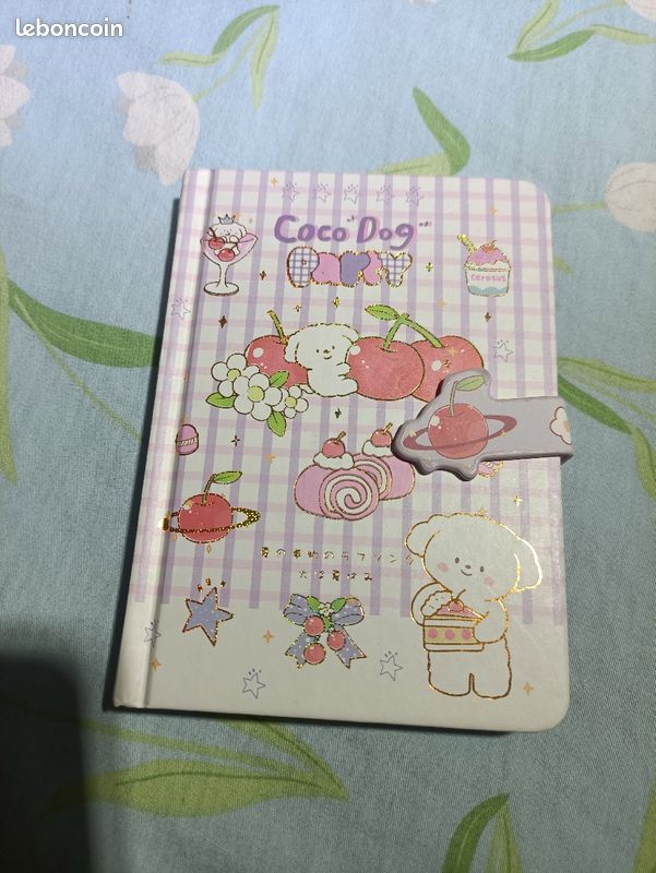 Carnet de notes Kawaii mignon avec motif imprimé en style dessin animé, idéal pour les étudiants et comme journal de planification (image 1)