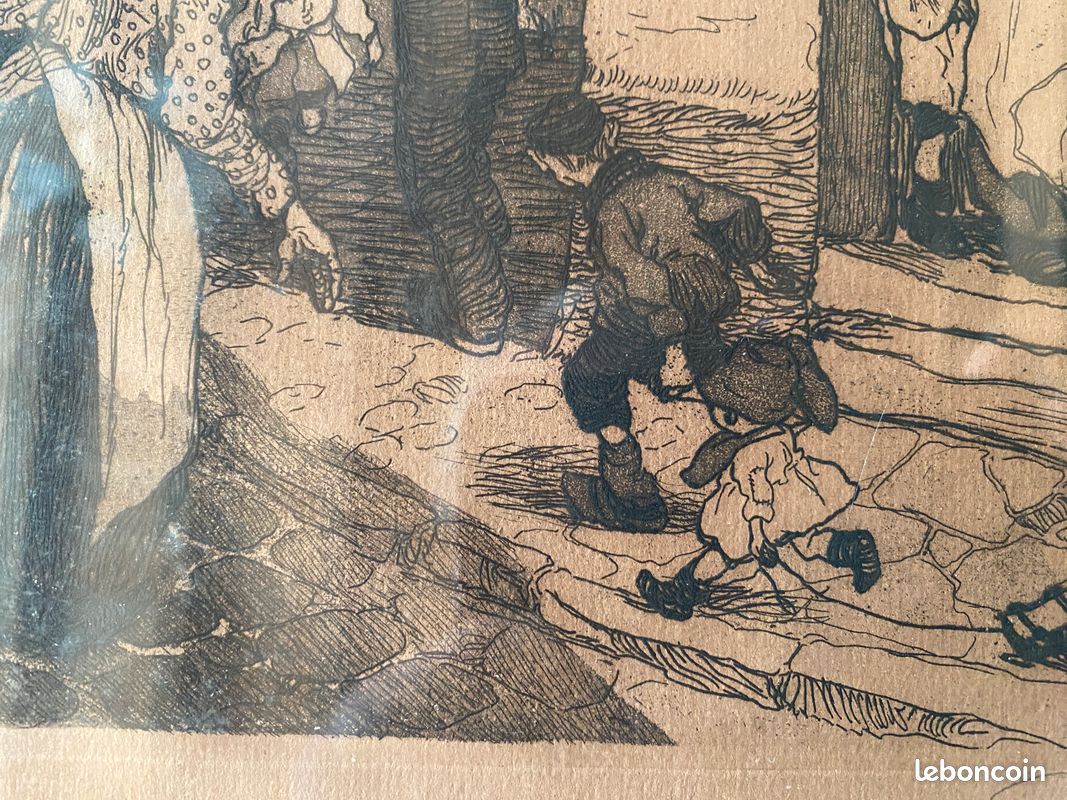 Roméo Dumoulin tableau gravure " Rue de la tranquillité " signé numéroté (image 20)
