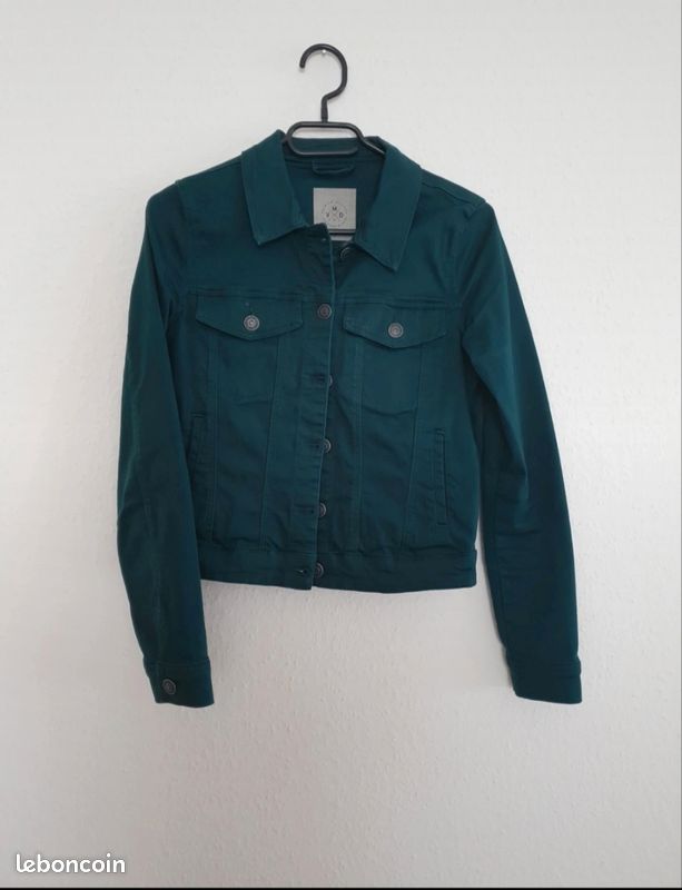 Veste en jean verte taille M NEUVE Véro Moda Vêtements