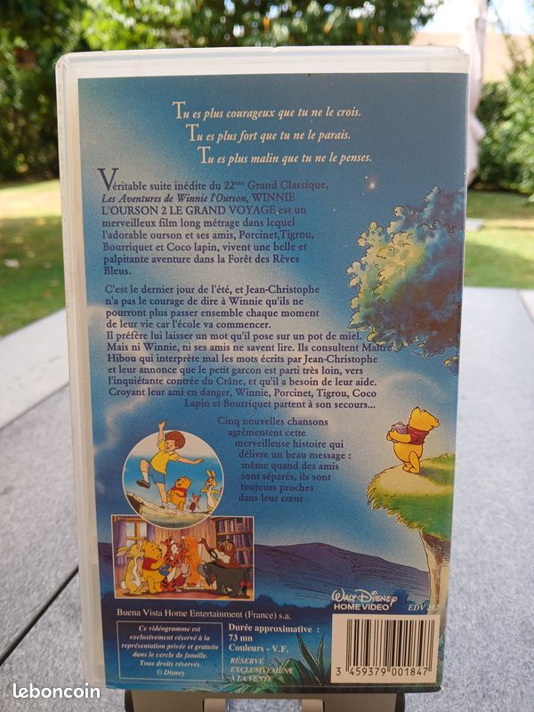 Cassette VHS. Winnie l'ourson 2. Le grand voyage. Disney (image 3)