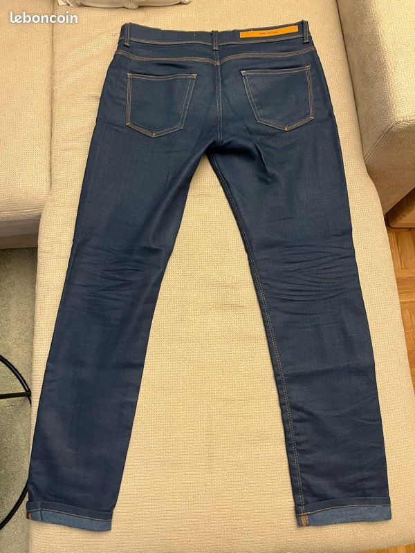 Jean ZARA Taille 42 Femme - Coupe Mom, Bleu, Très Bon état Occasion