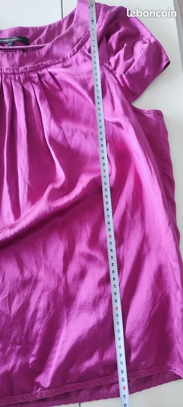 Blouse/chemisier En Soie BCBG MAXAZRIA - Taille 34, Couleur Bleu - Occasion Très Bon état
