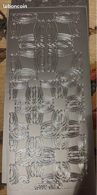 Lot de 15 planches de stickers argentés pour bordures et cadres (image 4)