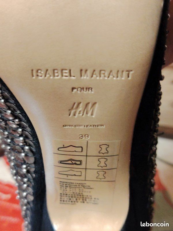 Escarpins Isabel Marant 'Gatsby' En Daim Noir - Pointure 39 FR, Talons Haut, Occasion