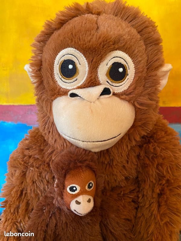 YunNasi Peluche Géant Singe Animal Jouets Cuddle Orang-outan Cadeau pour Petite Amie et Anniversaire