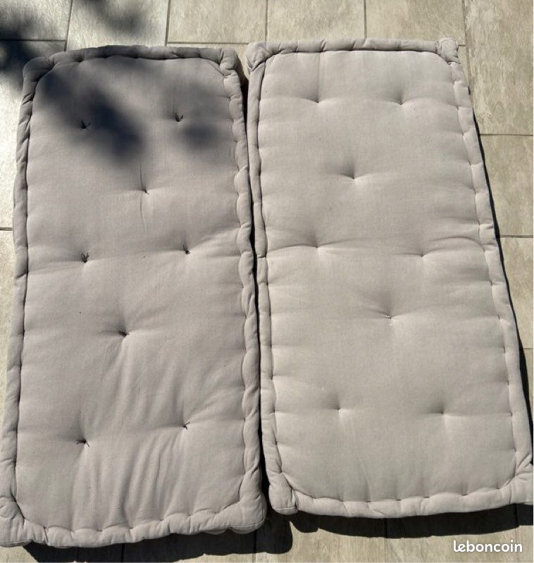 Lot de 2 Coussins banquette / Matelas de sol (image 1)