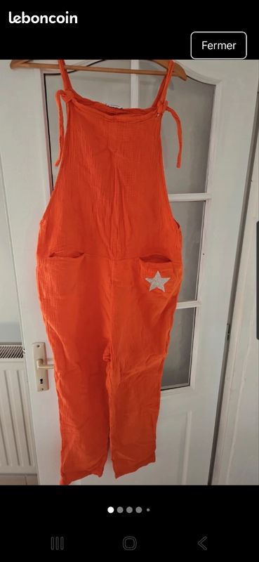 Combinaison orange coton lacomy Vêtements