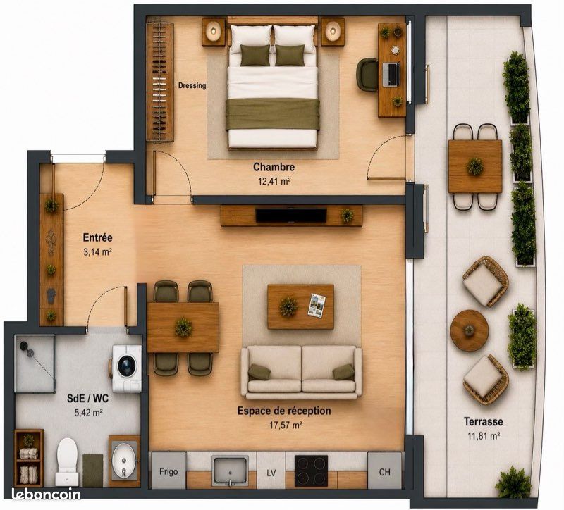 Appartement 2 pièces 38 m² · à Rambouillet · 38,1 m² · 199 000 €