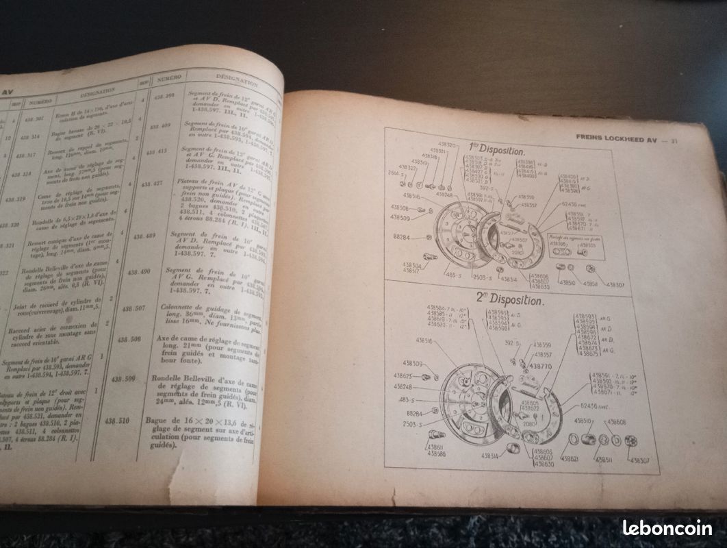 Catalogue des pièces détachées Traction AV 420 Citroën tome 5C livre Mécanique voitures particulières-commerciale-Traction AV (image 6)