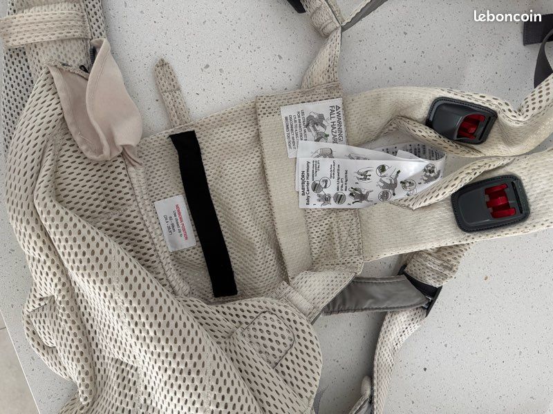 Porte bébé Babybjorn Harmony mesh 3D couleur crème (image 5)