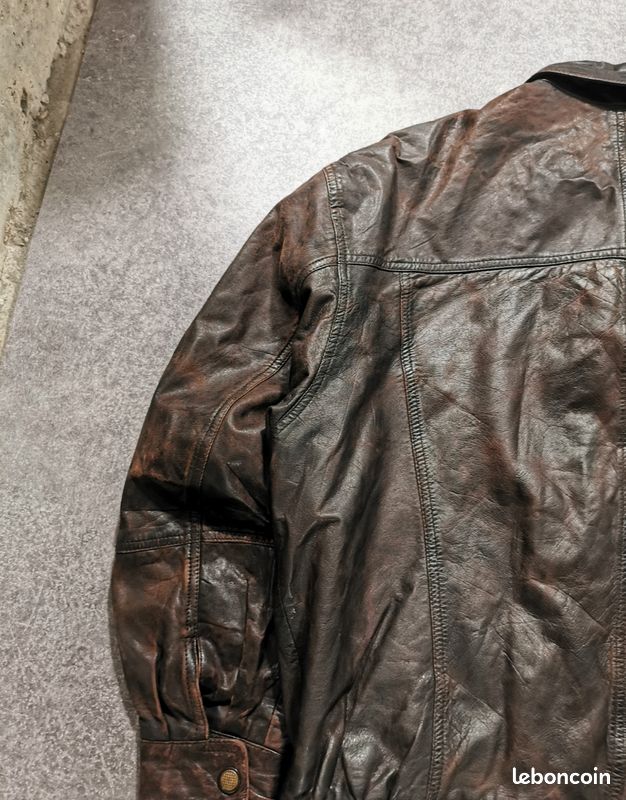 Jacket veste vintage en cuir année 90 (image 10)