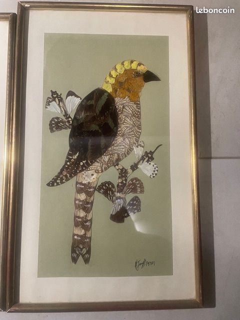 Très rare tableaux réalisé en ailes de papillons (image 3)