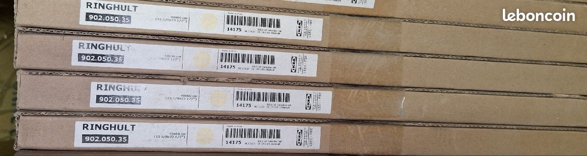 Lot 4 façades ringhult ikea 40x60 blanc cassé brilland (image 1)