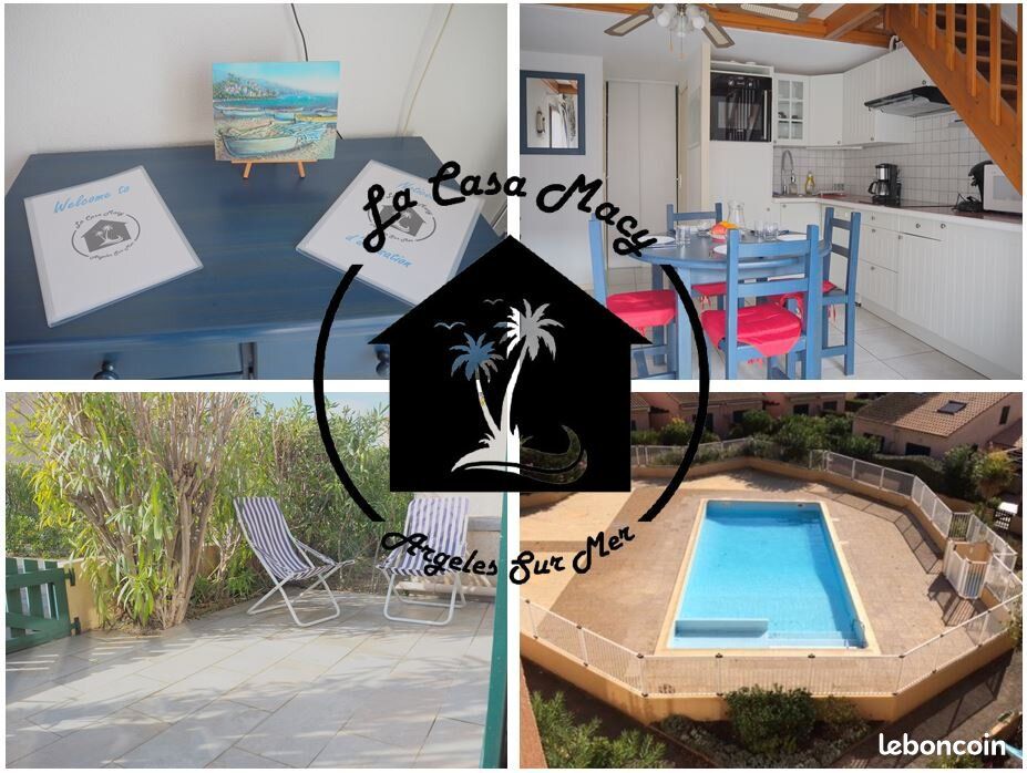 Maison pour 5pers, 2 chambres et mezzanine, climatisée, piscine, plage à 800m (image 1)