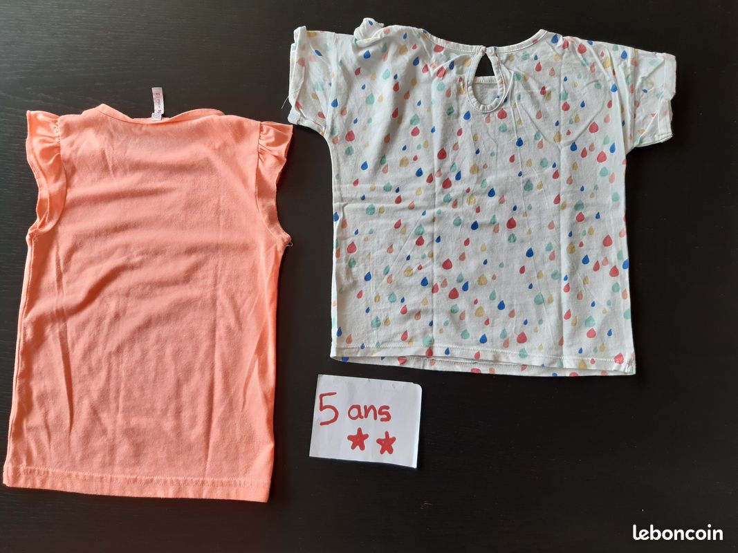 Lot 5ans été tee-shirts fille (image 7)
