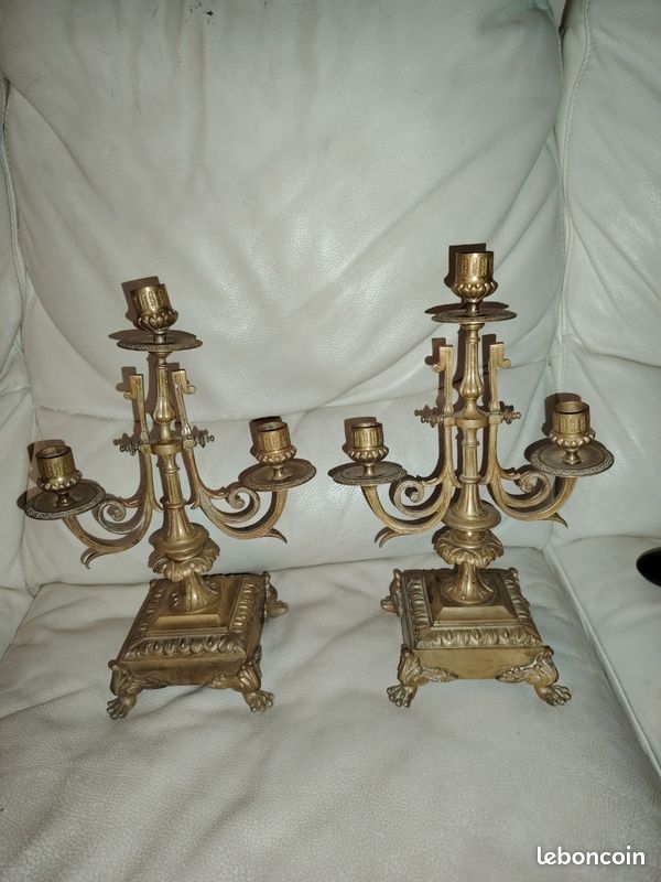 Paire de girandoles en bronze (image 1)