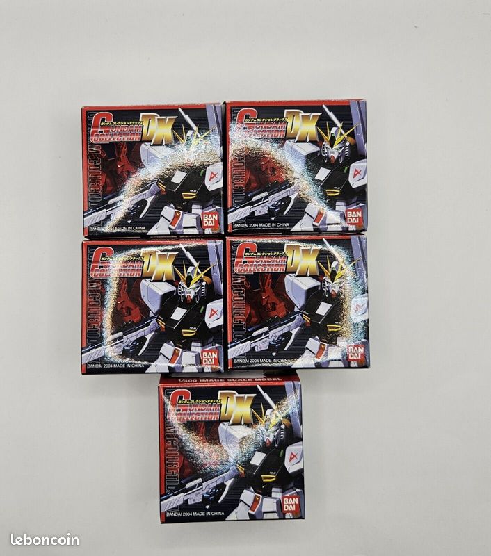 Lot Gundam Collection DX Vol.1 - 5 Figurines 1/400 - Bandai 2003 - Boîte Scellée