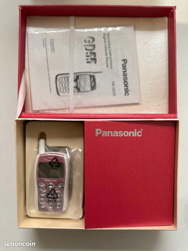 Panasonic GD55 Argenté – Pour Pièces Ou Resto, Téléphone Vintage Non Testé