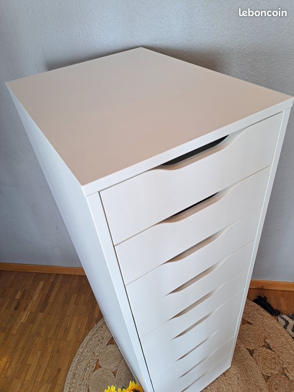 Caisson de rangement ALEX Ikea 9 tiroirs Blanc (image 3)
