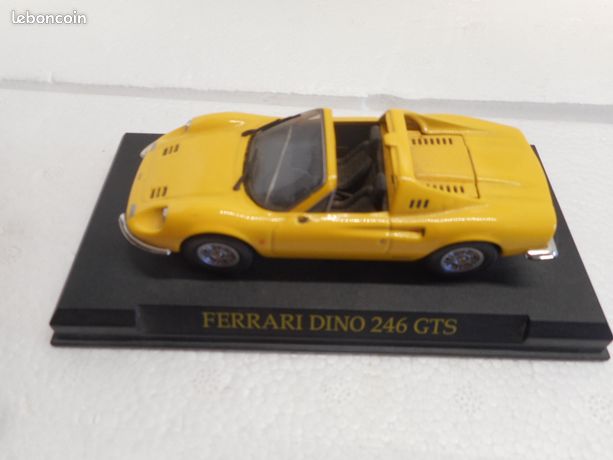 Modèle Réduit Ferrari Dino 246 GTS Jaune 1:43 Par Ixo/Altaya - Métal Diecast - Neuf