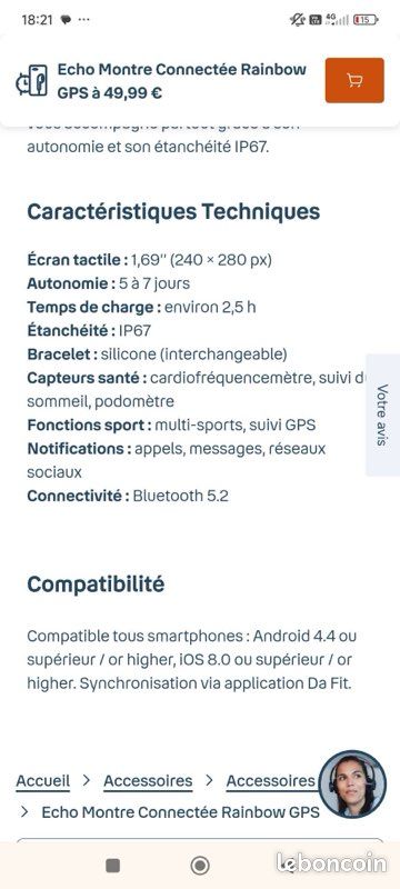 Montre connectée Rainbow GPS (image 3)