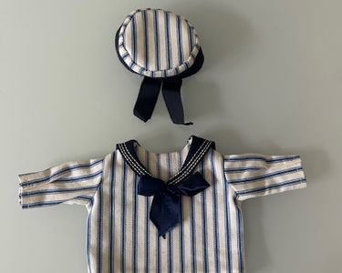 Veste Marine Ancienne Pour Poupée (jumeau ?) - Taille Petite - à Nettoyer